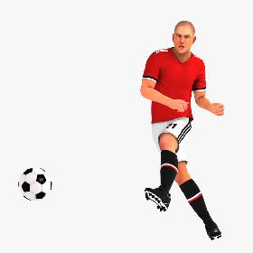3D model White Soccer Player HQ
